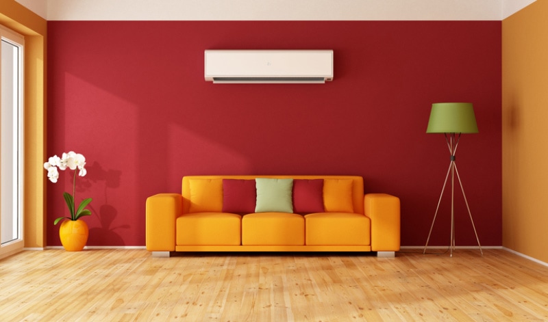 Living Room with Ductless AC