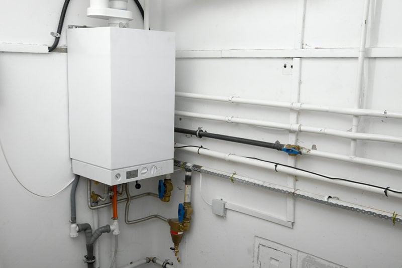 gas furnace and the heating system of a house